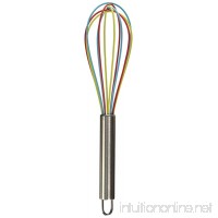 ExcelSteel Tricolor Silicone Whisk  10-Inch - B008DQ1QO2